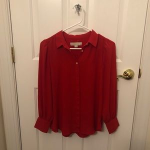 Anne Taylor Loft Red XS/P blouse